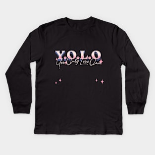 Y.O.L.O (You Only Live Once) Kids Long Sleeve T-Shirt